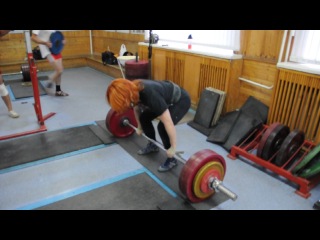 julia zaugolova - classic deadlift 150 x 20 reps, own weight 67 kg